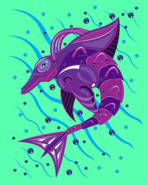 Metal menekşe yunus