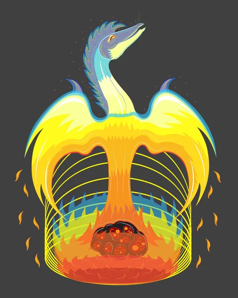 Phoenix Incendie Météorite — Image vectorielle
