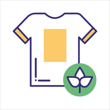 Eko bez çizgi renk simgesi. Sıfır atık yaşam tarzı. Çevre dostu.