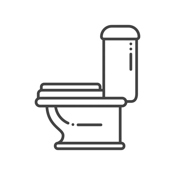 Toilet line black icon. Allergy symptom: diarrhea, nausea. Sign for web page, mobile app, button, logo. Vector isolated button. Editable stroke. — Stock Vector