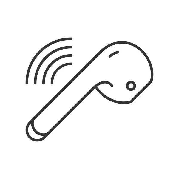 Weiße drahtlose Kopfhörer oder Kopfhörer Farbe Linie Symbol. Headset-Element. Piktogramm für Webseite, mobile App, Promo. ui ux gui Gestaltungselement. editierbarer Schlaganfall. — Stockvektor