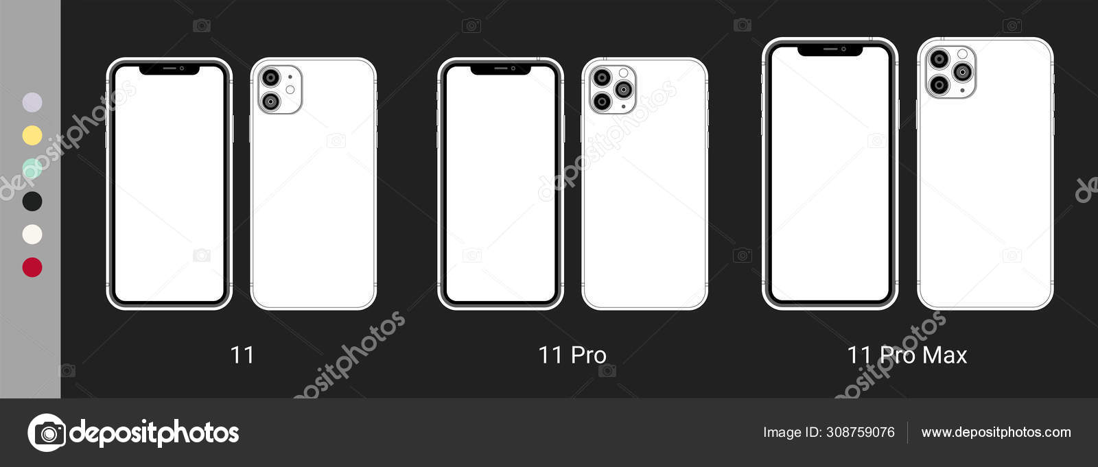 New Iphone 11 Pro Max Flat Graphic Illustration Stock Vector Image By C Alx1618