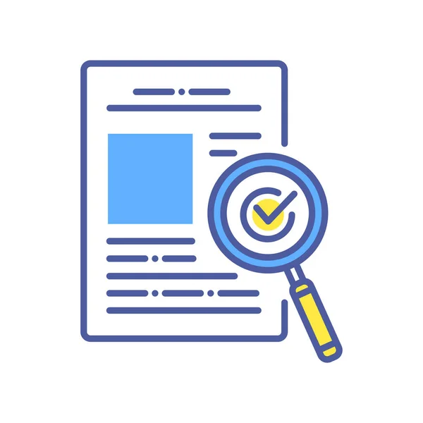 Approved document color line icon. High quality work. Successful check concept. Certified, validation element. Sign for web page, mobile app. — Stock Vector