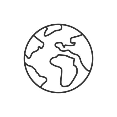 Dünya çizgisi siyah ikonu. Gezegen işaretini sakla. Çevre dostu. Dünya günü sembolü. Web sayfası için düğme, uygulama, tanıtım. Ui Ux Gui tasarım ögesi.