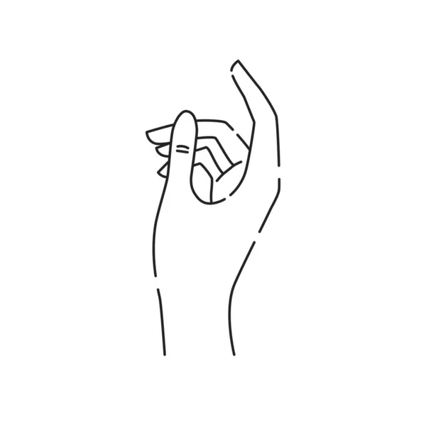 Ręczny Gest Przytrzymaj Czarną Ikonę Piktogram Stronę Internetową Aplikacja Mobilna — Wektor stockowy