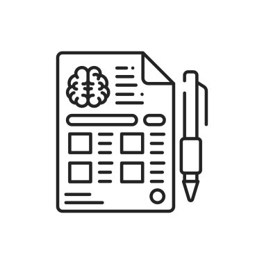 Teşhis ve tedavi bunama çizgi siyah ikonu. Tıbbi pano. Sağlık hizmeti konsepti. Web sitesini, mobil uygulamayı, logoyu imzala. Düzenlenebilir vuruş.