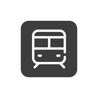 Metro siyah simge simgesi. Şehir taşımacılığı. Kamu navigasyonu. Web sayfası için piktogram, mobil uygulama, tanıtım. UI UX GUI tasarım elemanı. Düzenlenebilir vuruş.