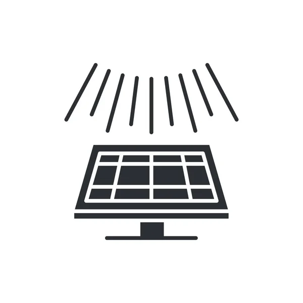 太陽電池パネルのグリフブラックアイコン グリーン技術のサインだ 代替エネルギーベクトルピクトグラム 太陽系のシンボル ウェブページ アプリ プロモーションのためのボタン Guiデザイン要素 — ストックベクタ