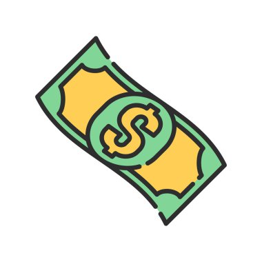 Nakit akışı renk çizgisi simgesi. Rapor ve mali raporlar. Muhasebe ve muhasebe. Web sayfası için piktogram, mobil uygulama, tanıtım. UI UX GUI tasarım elemanı. Düzenlenebilir vuruş.