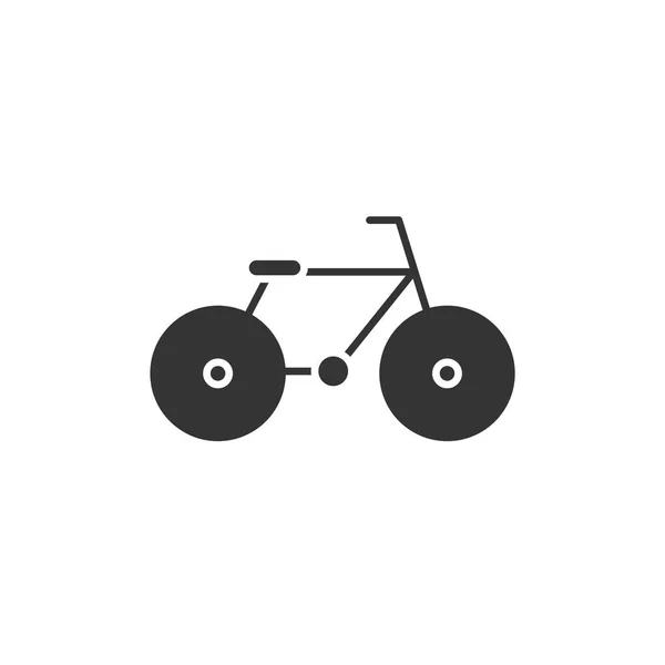 Bicicleta Glifo Icono Negro Símbolo Prevención Contaminación Cuidados Ambientales Estilo — Vector de stock