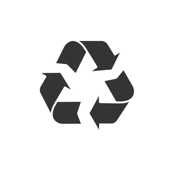 Recycle Glyph Black Icon Zero Waste Lifestyle Eco Friendly Pollution — Stock Vector