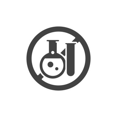 Paraben içermeyen siyah kabartma simgesi. Kozmetik doğal ürün işareti için etiket. Sıfır israf yaşam tarzı. Kimyasal madde kullanmadan. Web sayfası için piktogram, mobil uygulama, tanıtım. UI UX Arayüz tasarım ögesi