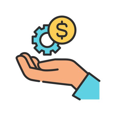 Kaynak kaynakları renk çizgisi simgesi. Web sayfası için piktogram, mobil uygulama, tanıtım. UI UX GUI tasarım elemanı. Düzenlenebilir vuruş.