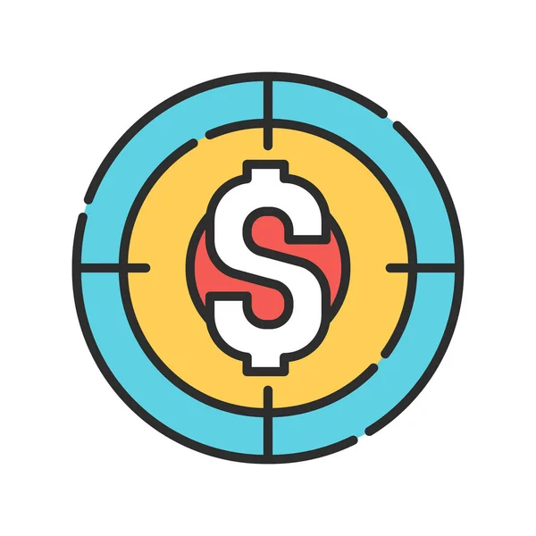 Ikona Koloru Bramki Finansowej Planowanie Inwestycji Piktogram Stronę Internetową Aplikacja — Wektor stockowy