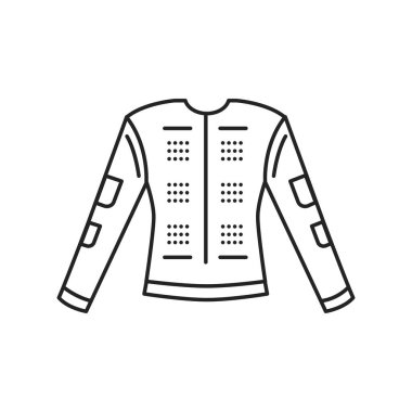 VR haptik takım elbise siyah çizgi simgesi. Sanal gerçeklik deneyimi. Web sayfası için piktogram, mobil uygulama, tanıtım. UI UX GUI tasarım elemanı. Düzenlenebilir vuruş