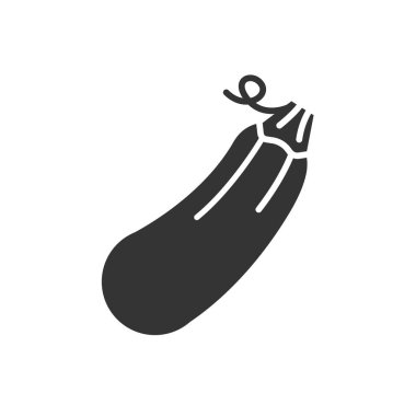 İlik siyah kabartma simgesi. Kabak işareti. Doğal sebze. Sağlıklı, organik gıda konsepti. Yemek malzemesi. İnternet için piktogram, mobil uygulama, tanıtım. UI UX tasarım ögesi