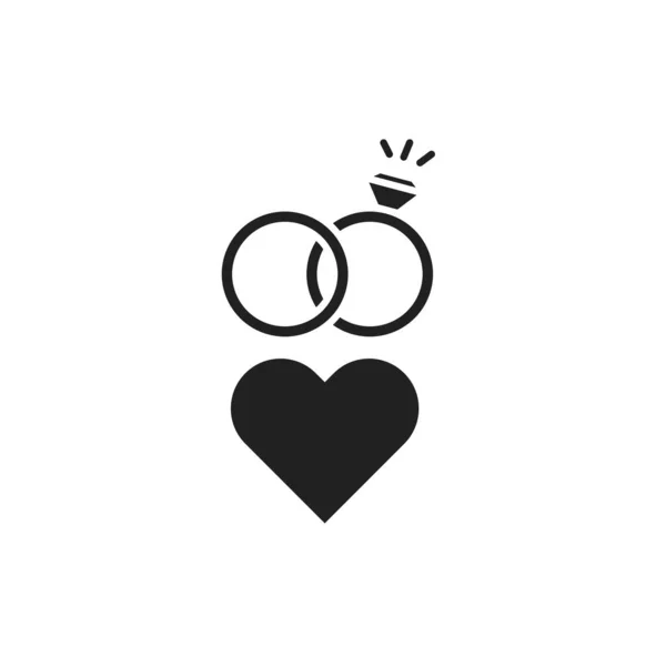 Лгбт Икона Свадебного Черного Глифа Однополые Семьи Концепция Безрадужной Любви — стоковый вектор