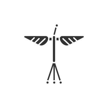 Mikro robot böcek siyah kabartma simgesi. Teknolojide yenilik. Mikro metre büyüklüğünde parçalarla çalışan robotlar için kullanılır. Web sayfasını imzala, uygulama. UI UX Arayüz tasarım ögesi