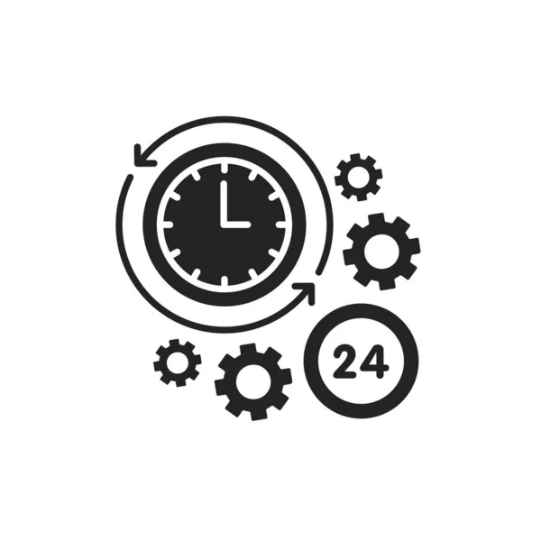 24 時間の時計ストックベクター ロイヤリティフリー24 時間の時計イラスト Depositphotos