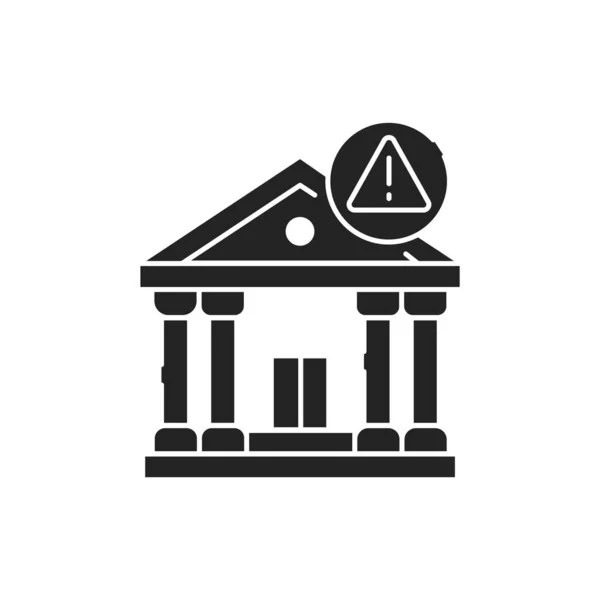 Банківське Шахрайство Чорний Символ Гліфу Нелегальні Дії Фінансова Фальсифікація Pictogram — стоковий вектор