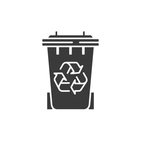 Abfall Recycling Glyphen Schwarzes Symbol Lebensstil Ohne Verschwendung Umweltschutz Anmeldung — Stockvektor