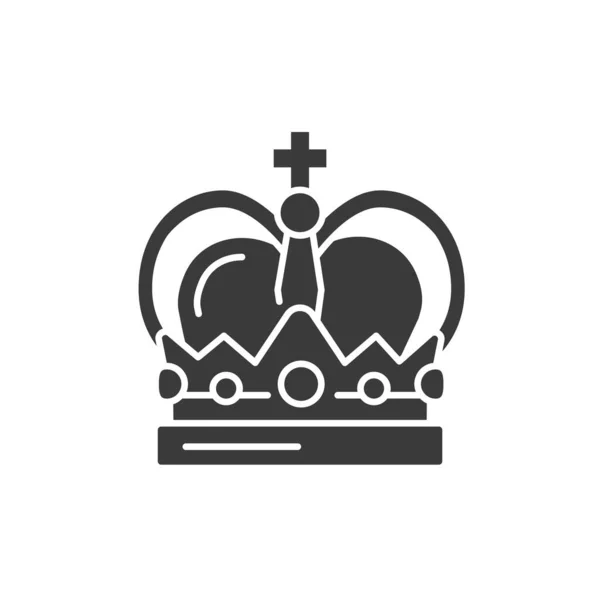Корона Чорний Гліф Значок Преміум Членство Вітання Вечірка Фестиваль Подія — стоковий вектор