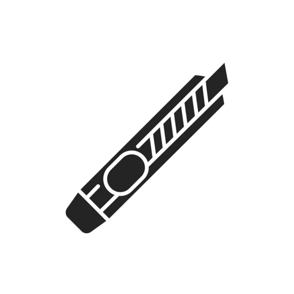 Ikona Černého Glyfu Řezačky Koncept Nože Papír Škola Kancelářské Potřeby — Stockový vektor