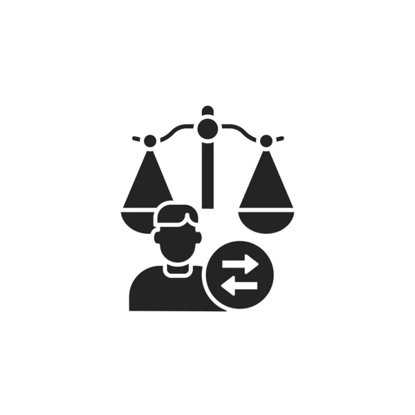 Das Sorgerecht Glyphen Schwarze Symbole Justizkonzept Trennungsabkommen Adoption Familienrecht Anmeldung — Stockvektor