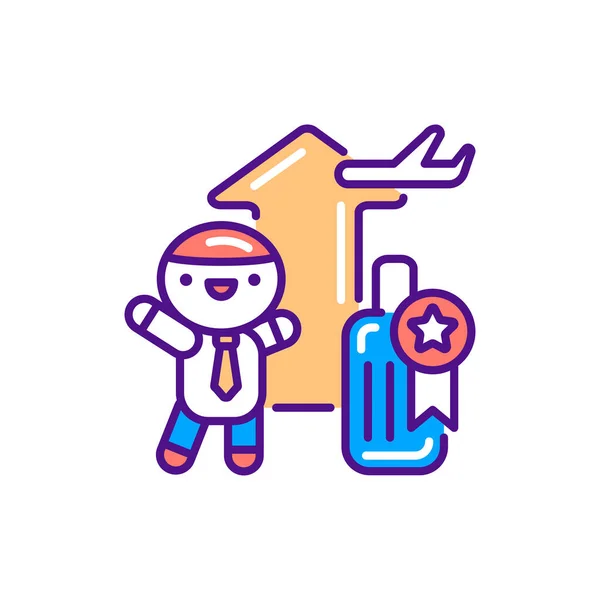 아이콘을 유도하는 Kawaii Pictogram 훈련에 귀여운 캐릭터 페이지 모바일 로고에 — 스톡 벡터