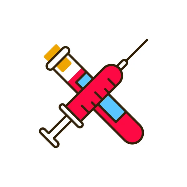 Allgemeine Blutanalyse Farbe Linie Symbol Medizinisches Und Wissenschaftliches Konzept Labordiagnostik — Stockvektor