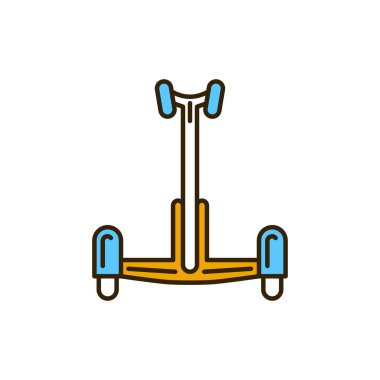 Elektrik jiroskopu renk çizgisi simgesi. Şehir taşımacılığı. İnternet için piktogram, mobil uygulama, tanıtım. UI UX tasarım elemanı. Düzenlenebilir vuruş