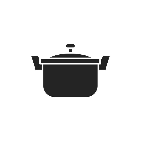 Saucepan ginseng soup glyph black icon. Korean food. Sign for web page, mobile app, button, logo