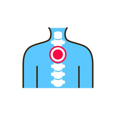 Göğüs eklem iltihabı renk simgesi. İltihaplı eklem. Web sayfası, mobil uygulama, düğme, logo için imza. Düzenlenebilir vuruş