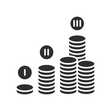 Finansal plan siyah kabartma simgesi. Parasal açıdan işlevsel ve kalkınma girişimi planı. Web sayfası için piktogram, mobil uygulama, tanıtım. UI UX Arayüz tasarım ögesi