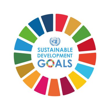 Kurumsal sosyal sorumluluk vektör unsuru. Sürdürülebilir Kalkınma Hedefleri - Birleşmiş Milletler vektör çizimi. SDG renk simgesi. Reklam, internet, mobil uygulama ve tanıtım için Pictogram. UI UX tasarımı
