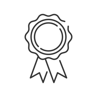 Zafer madalyası renk çizgisi ikonu. Şampiyonluk ödülü. Web sayfası, mobil uygulama, düğme, logo için imza. Vektör izole eleman. Düzenlenebilir vuruş.