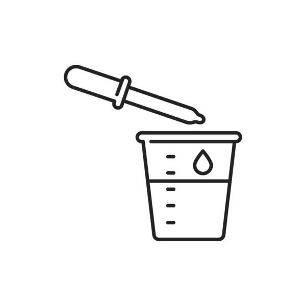 Urine analysis black line icon. Medical and scientific concept. Laboratory diagnostics. Pictogram for web, mobile app, promo. UI UX design element. — Stock Illustration Urine analysis black line icon. Medical and scientific concept. Laboratory diagnostics. Pictogram for web, mobile app, promo. UI UX design element. Royalty Free Stock Vectors
