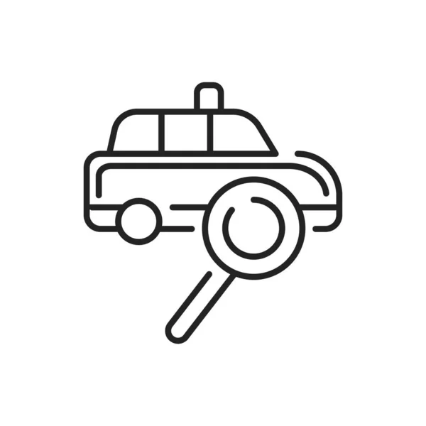 Taxi Suche Schwarze Linie Symbol Online Mobile Anwendung Bestellen Taxi — Stockvektor
