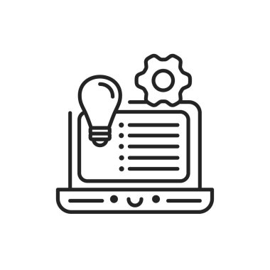 Gelişim konsepti olay çizgisi simgesi. Etkinlik yönetimi. Web sayfası, mobil uygulama, düğme, logo için imza. Vektör izole eleman. Düzenlenebilir vuruş.