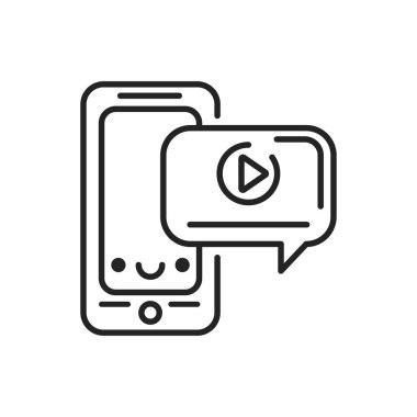 Video içeriği siyah simgesi. Özel video içeriği. Web sayfası, mobil uygulama, düğme, logo için imza. Vektör izole eleman. Düzenlenebilir vuruş.