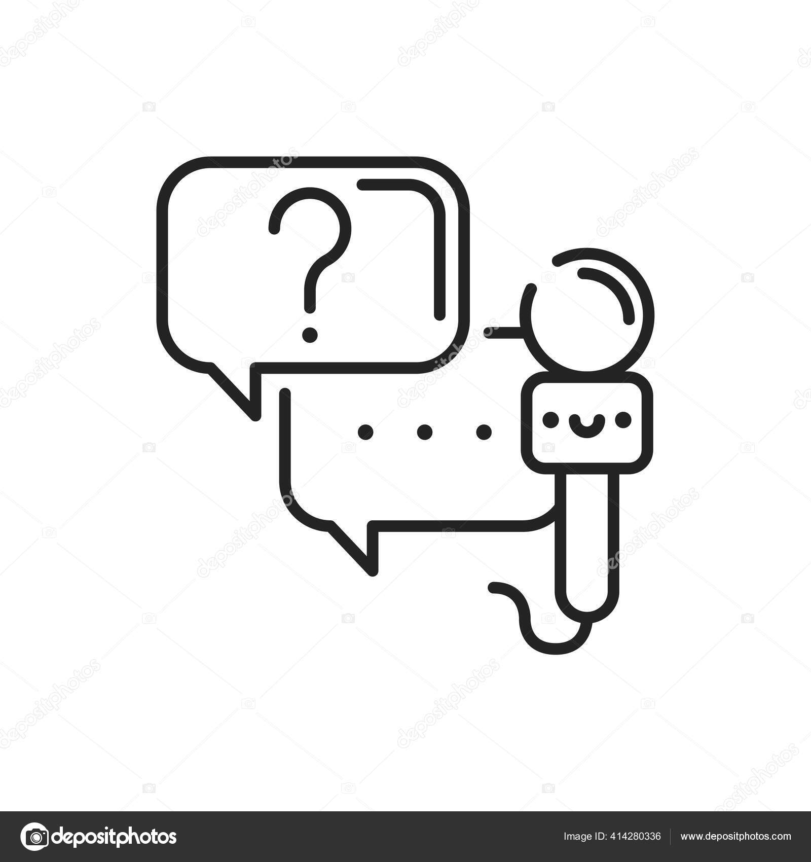 Entrevista Icono Negro Contenido Vídeo Personalizado Firme Para Página Web  Vector de stock #414280336 de ©ALX1618, image size:1600x1700