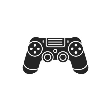 Joystick siyah kabartma simgesi. Giriş aygıtı. Bir bilgisayar programındaki karakter ya da makineyi kontrol et, mesela uçuş simülatöründeki uçak gibi. Web sayfası, mobil uygulama, tanıtım için resim grafiği