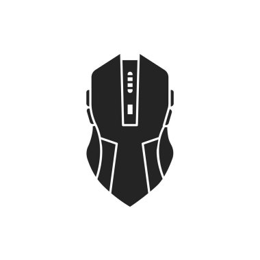 Bilgisayar faresi simgesi oyunu oynanıyor. Giriş aygıtı. Bilgisayar oyunlarında etkilidir. Web sayfası, mobil uygulama, tanıtım için resim grafiği.