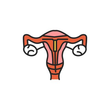 Doğum kontrol edici spiral renk çizgisi simgesi. Rahim içi aygıt. Doğum kontrol hapı. Bakır patlayıcı. Güvenli seks işareti. Web sayfası için piktogram, mobil uygulama. UI UX GUI tasarım elemanı. Düzenlenebilir vuruş.