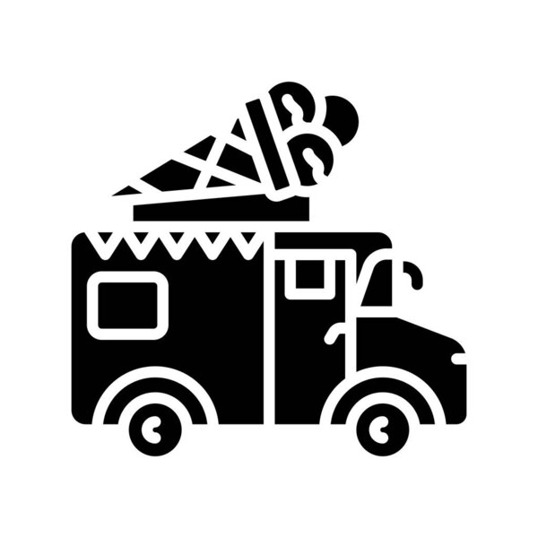 пикап мороженого цвет плоский значок для цифровых и печатных проектов. Минимум чистых значков для приложений и веб-сайтов. Современные простые иконки для UI UX и брендинга