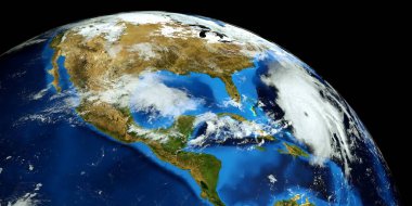 Bir Hurricane son derece ayrıntılı ve gerçekçi yüksek çözünürlüklü 3D Illustration. Uzay 'dan vuruldu. Bu görüntünün elemanları NASA tarafından döşenmiştir.