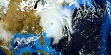 Son derece detaylı ve gerçekçi yüksek çözünürlüklü 3D Illustration Floransa Hurricane ABD Doğu Sahili vurdu. Uzay 'dan vuruldu. Bu görüntünün elemanları NASA tarafından döşenmiştir.