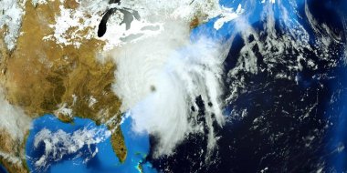 Son derece detaylı ve gerçekçi yüksek çözünürlüklü 3D Illustration Floransa Hurricane ABD Doğu Sahili vurdu. Uzay 'dan vuruldu. Bu görüntünün elemanları NASA tarafından döşenmiştir.