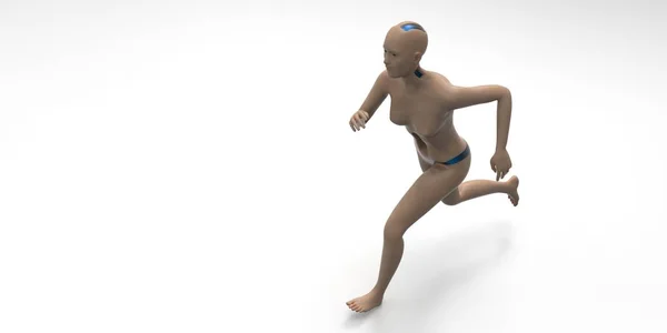 Extremt detaljerad och realistisk hög upplöst 3D illustration av en humanoid Android — Stockfoto