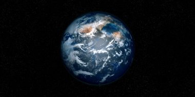 Exoplanet gibi bir Earth son derece detaylı ve gerçekçi 3D Illustration. Uzaya vurdu. Bu görüntünün elemanları NASA tarafından döşenmiştir.